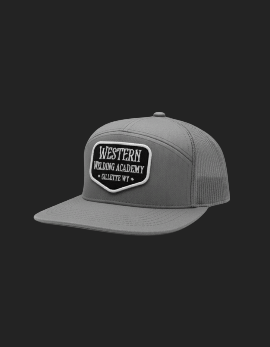
                  
                    Grey 7 Panel Western Welding Academy Hat With Spade Patch
                  
                