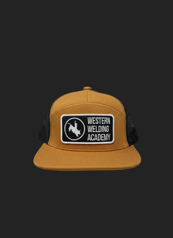 Western Welding Academy Original Logo 7-Panel Hat – Brown