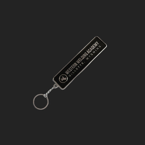 Large Western Welding Academy Metal Logo Keychain